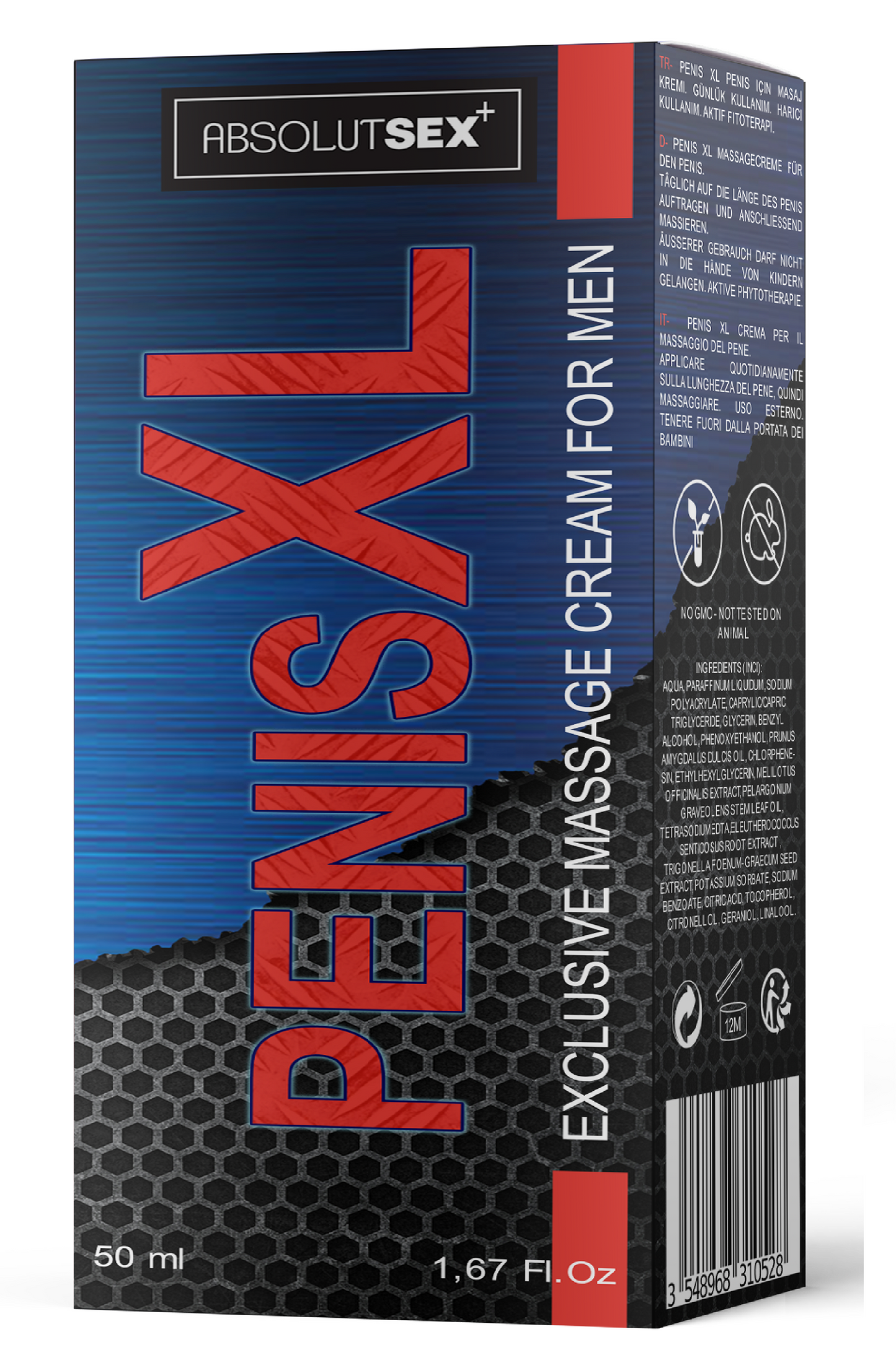 Crema per l'ingrandimento del pene XL per uomo - Gel per massaggio erettile 50 ml