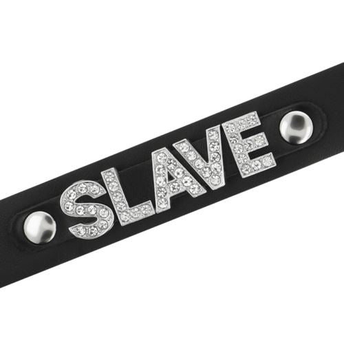 SLAVE - Vegan Leather Choker Necklace for women