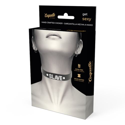 SLAVE - Vegan Leather Choker Necklace for women