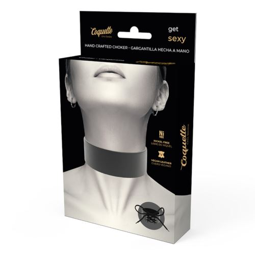 Vegan Leather Choker Necklace Submissive Collar