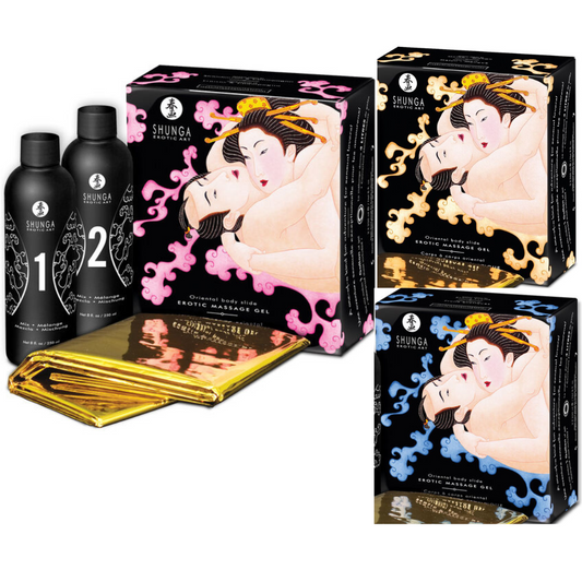 Shunga Set Kit Erotische Massage Gel Orientalische Körperrutsche Exotische Früchte Aphrodisiakum