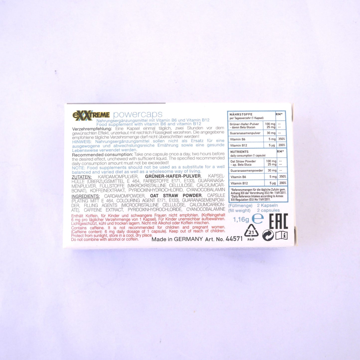 2 Pills Exxtreme Power Caps for Men