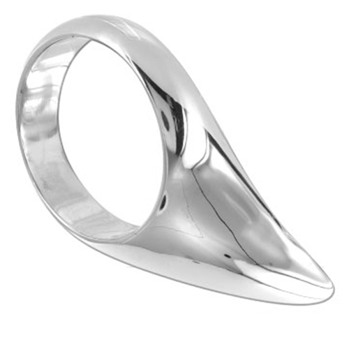 METAL HARD BEADED RINGS-STAINLESS TEARDROP Penis Enhancer Ring Delay Ball STAY