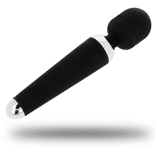 Wand massager vibrator by ohmama rechargeable waterproof sex toy for women black