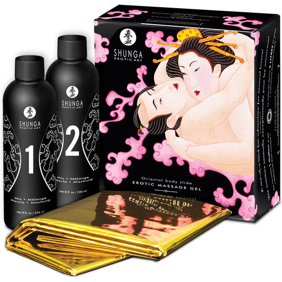 Shunga Set Kit Erotische Massage Gel Orientalische Körperrutsche Exotische Früchte Aphrodisiakum