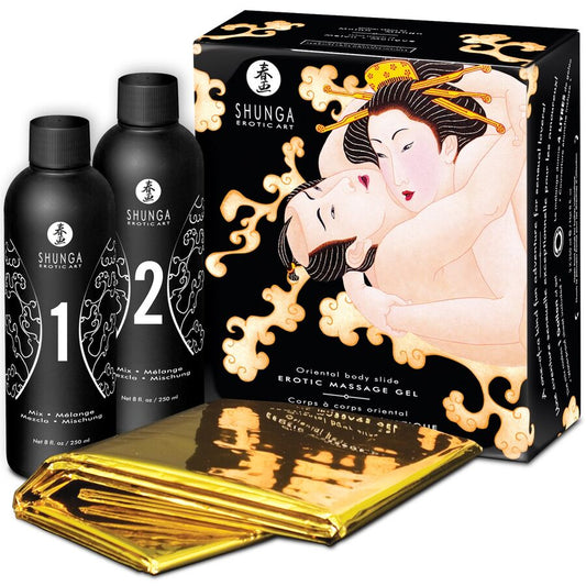 Shunga Set Kit Erotische Massage Gel Orientalische Körperrutsche Exotische Früchte Aphrodisiakum