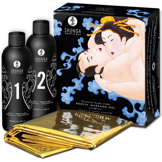Shunga Set Kit Erotische Massage Gel Orientalische Körperrutsche Exotische Früchte Aphrodisiakum