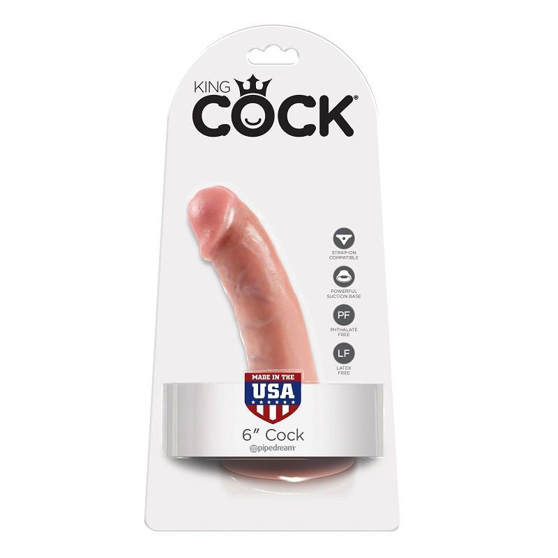 King cock 6 "dildo realistico pene naturale per donne giocattoli sessuali plug vaginale anale 15,2 cm