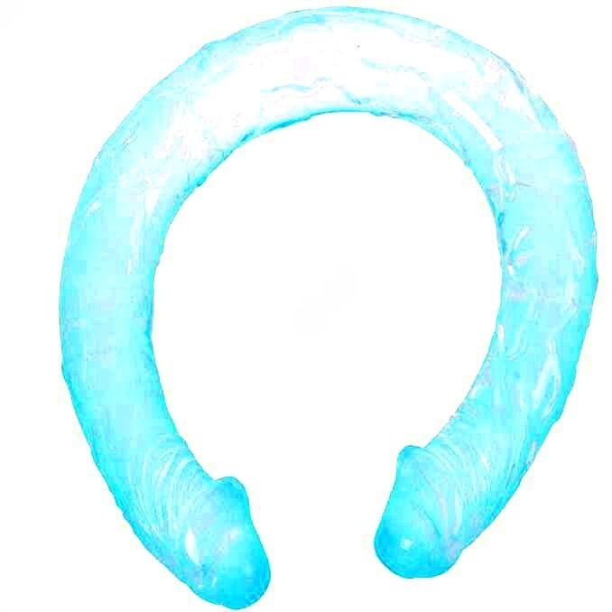 Baile double dong 44.5cm blue flexible jelly
