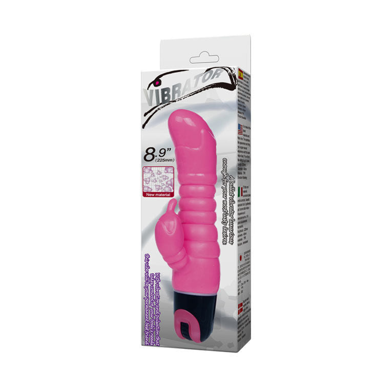 Giocattolo sessuale femminile con vibratore multivelocità coniglio baile massaggiatore punto G 22,5 cm rosa