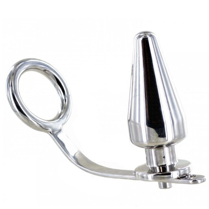 Metal hard steel penis ring with anal plug humiliation bdsm sex toy ga MYSecretCY Metal hard steel penis ring with anal plug humiliation bdsm sex toy ga MYSecretCY