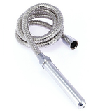 Metal hard intimate douche 1.5m sex toy steel anal vaginal massager women