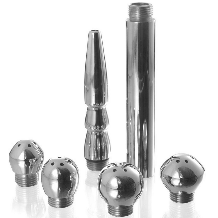 Metal hard vaginal anal cleaning set 5pcs clean enema for anus and vagina