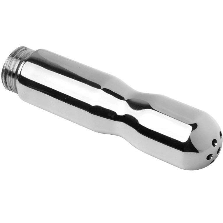Metal hard intimate douche enema wash anus pussy anal sex preparation 10.16cm
