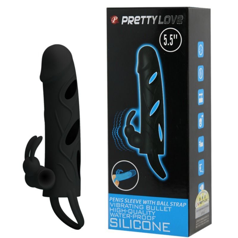 Pretty love silicone case with vibration 14cm