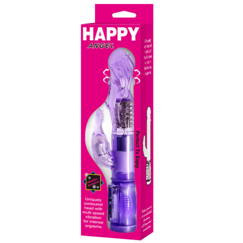 Baile Happy Angel Lila Mini-Rotator mit Kaninchenvibrator Vaginal-Anal-Sexspielzeug