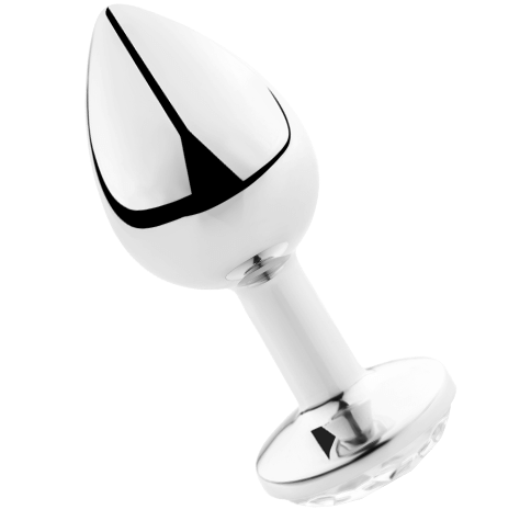 Secretplay transparent aluminum anal dildo plug silicone beads prostate 7cm