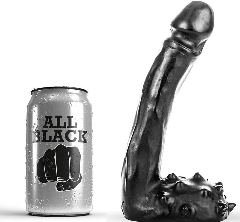 All black realistic dildo 19cm sex toy tall slender penis pleasure anal women men