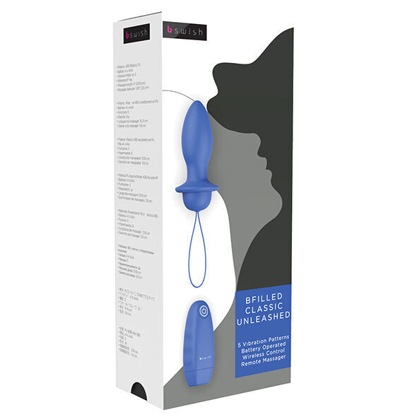 B swish – bfilled klassisches Denim-Analvibrator-Sexspielzeug mit Vibrationsplug