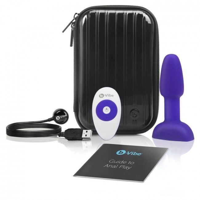 B-Vibe Rimming Fernbedienung Analplug kleiner Buttplug Sexspielzeug schwuler Mann lila