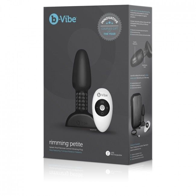 B-Vibe Rimming Fernbedienung Analplug kleiner Buttplug Sexspielzeug Paar schwarz