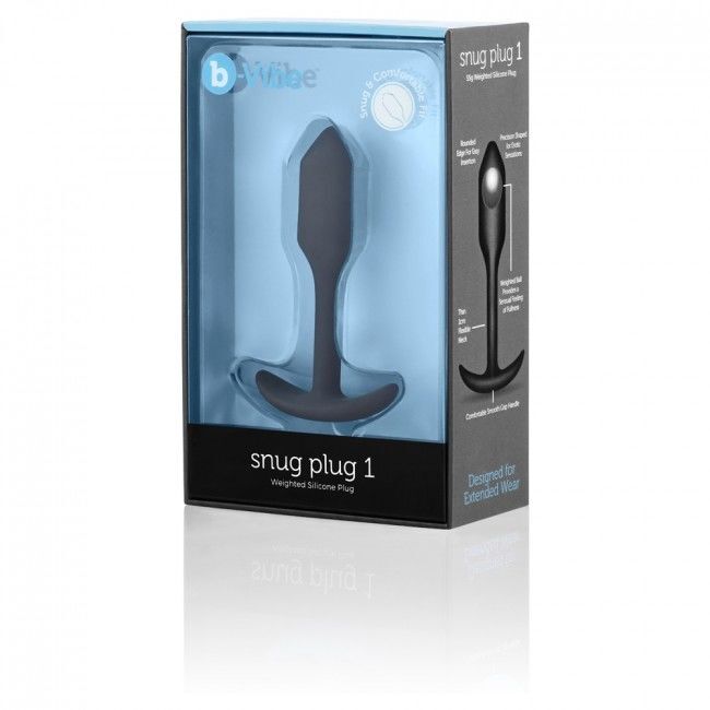 B-vibe snug plug 1 black anal plug sex toy weighted silicone plug