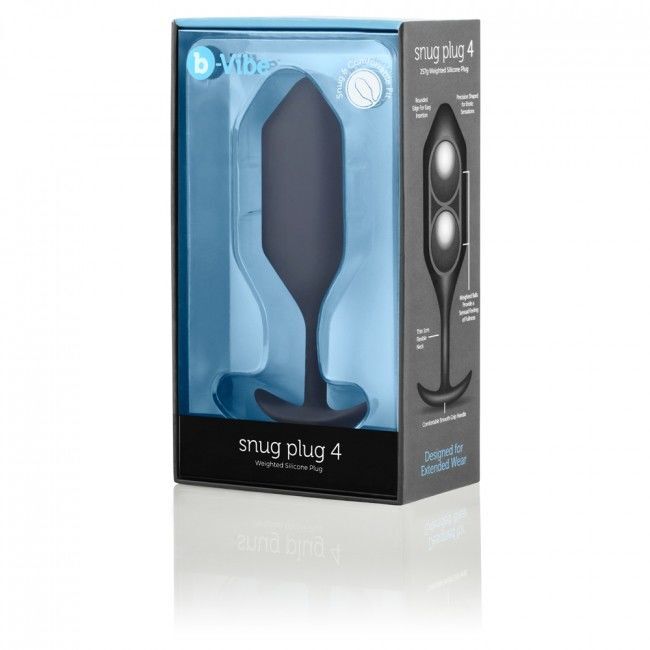 B-vibe snug plug anal 4 black sex toy massager women butt plug silicone