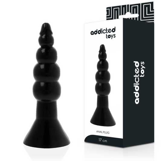 Butt anal plug addicted sex toys massager dildo anus couple woman man 17cm black