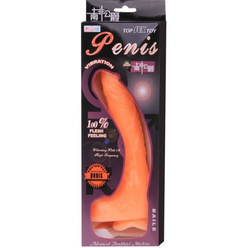 Baile realistic dildo with suction cup g-spot sex toys curved veined