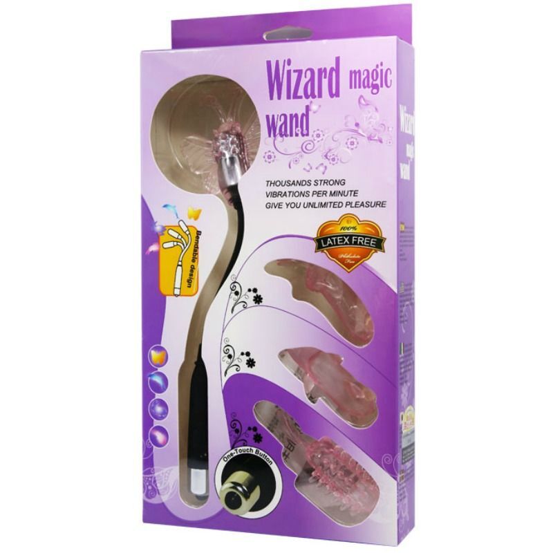 Wizard magic wand vibrating stimulator sex toy flexible clitoral g-spot stimulation