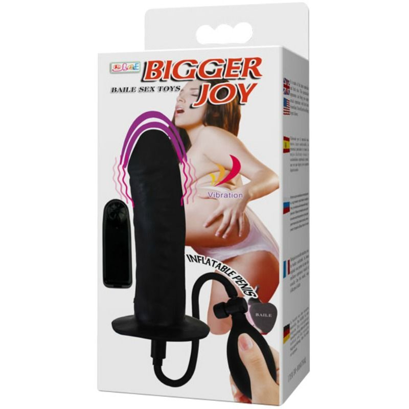 Größerer, aufblasbarer Joy-Penis mit Vibration, 16 cm