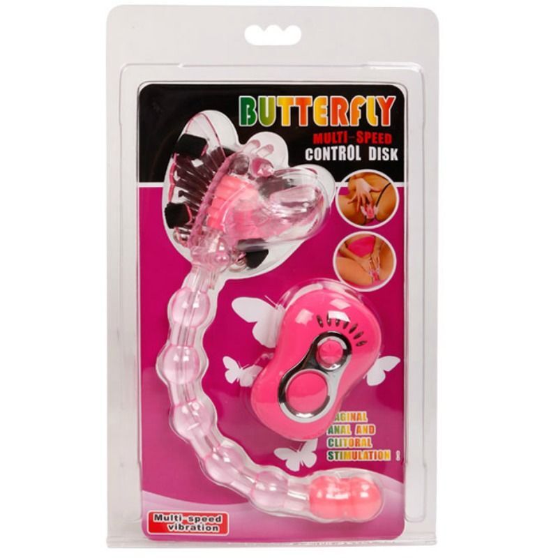 Baile butterfly strap-on multispeed vibrator stimulate clitoris anus sex toy