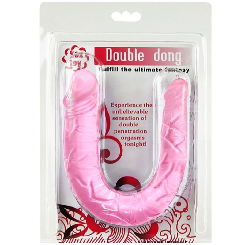 Baile double dong double headed dildo pink sex toys