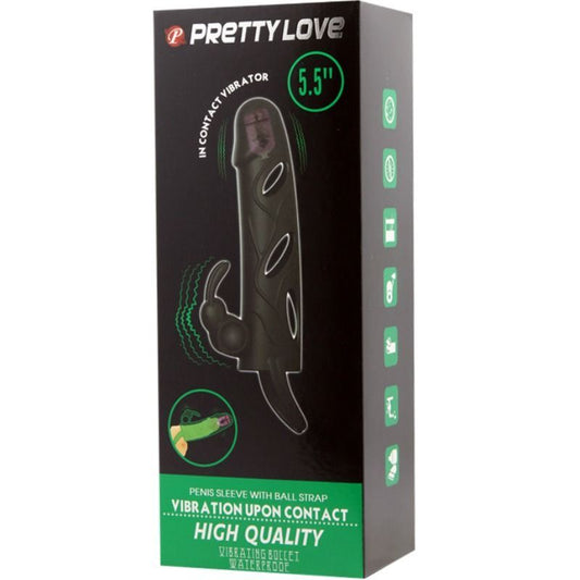 Pretty love vibrating silicone sleeve 14cm