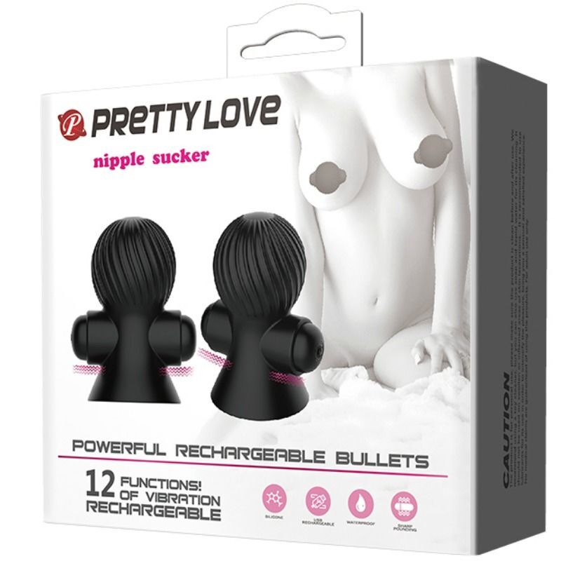 Nipple stimulator pretty love nipple sucker 12 vibration sex toy silicone