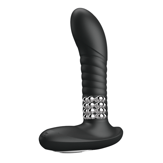 Pretty love massager rotation vibration function black sex toy g-spot stimulator