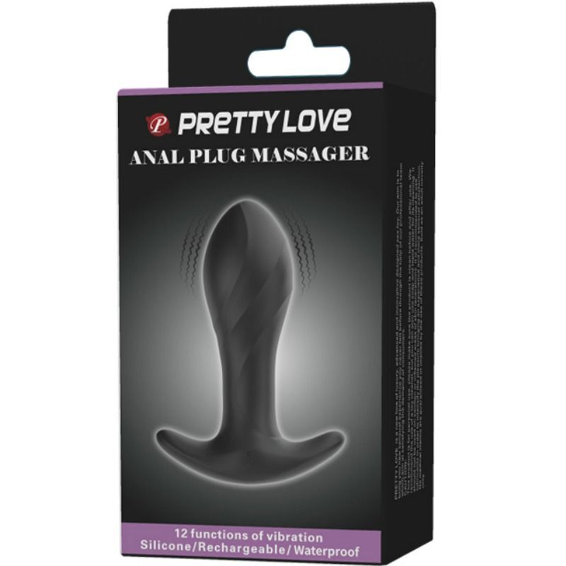 Anal stimulation vibration sex toy pretty love anal plug massager black unisex