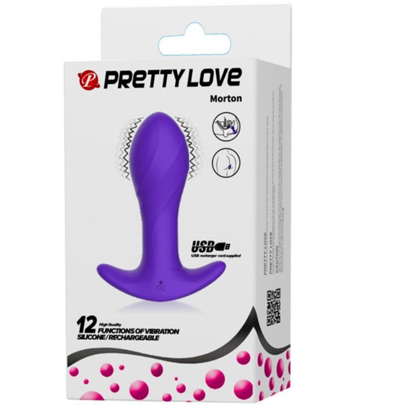 Pretty love morton anal plug massager purple sex toy butt plug stimulation