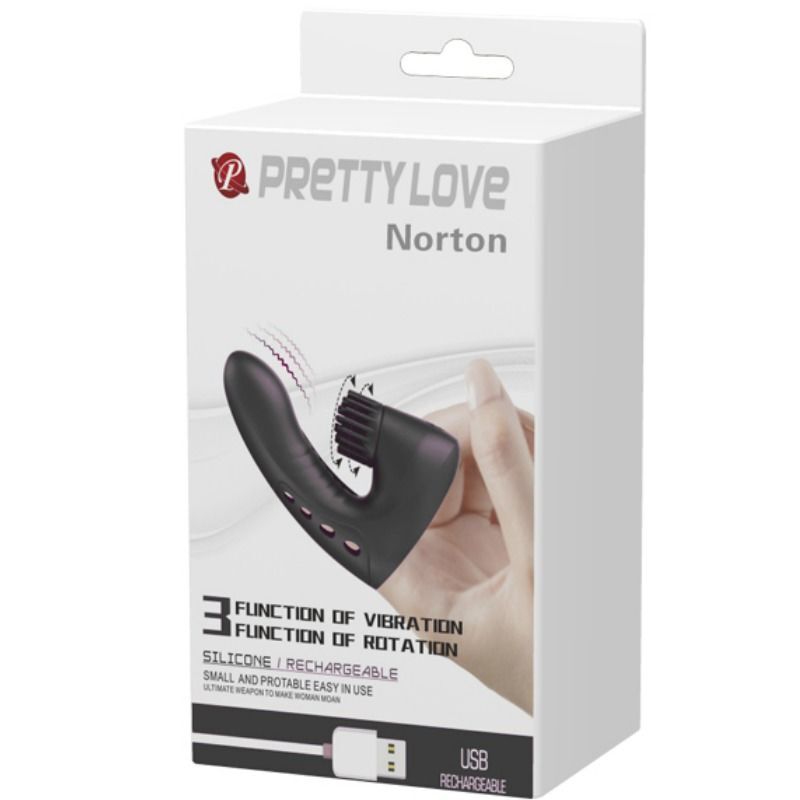 Pretty love norton fingertip vibration and rotation functions sex toy