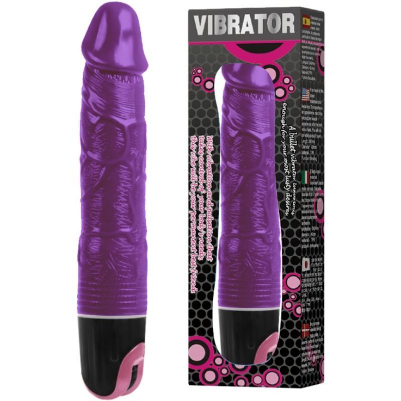 Baile vibratore multivelocità viola dildo sex toy flessibile