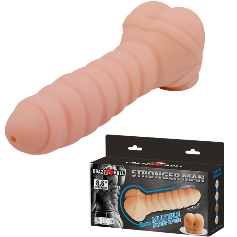 Crazy bull - multifunctional penis 21.8cm sleeve strocker realistic