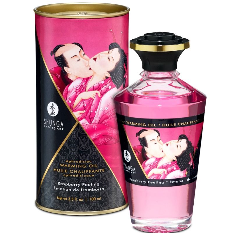 Olio riscaldante afrodisiaco Shunga Blazing Fetish Vaniglia commestibile riscaldante 3,3 once 100 ml