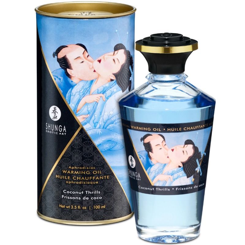 Olio riscaldante afrodisiaco Shunga Blazing Fetish Vaniglia commestibile riscaldante 3,3 once 100 ml
