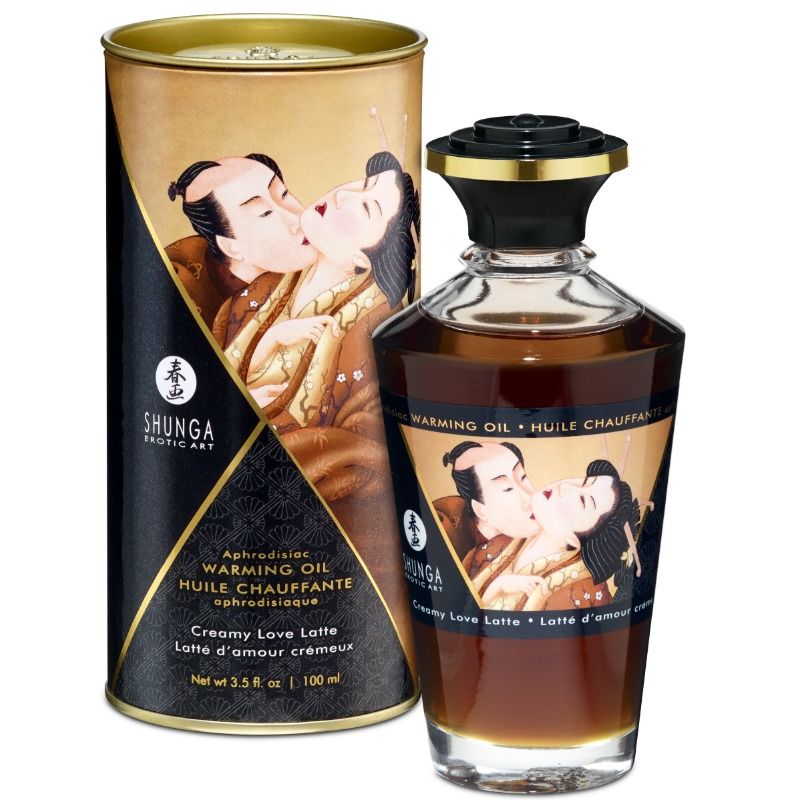 Olio riscaldante afrodisiaco Shunga Blazing Fetish Vaniglia commestibile riscaldante 3,3 once 100 ml