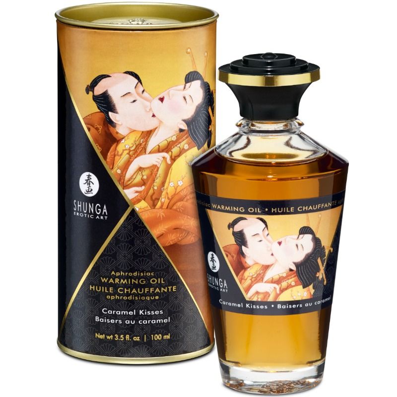Olio riscaldante afrodisiaco Shunga Blazing Fetish Vaniglia commestibile riscaldante 3,3 once 100 ml