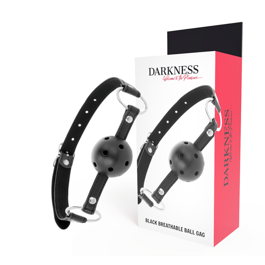 Darkness black breathable mouth ball gag restraints bondage sex toy adult