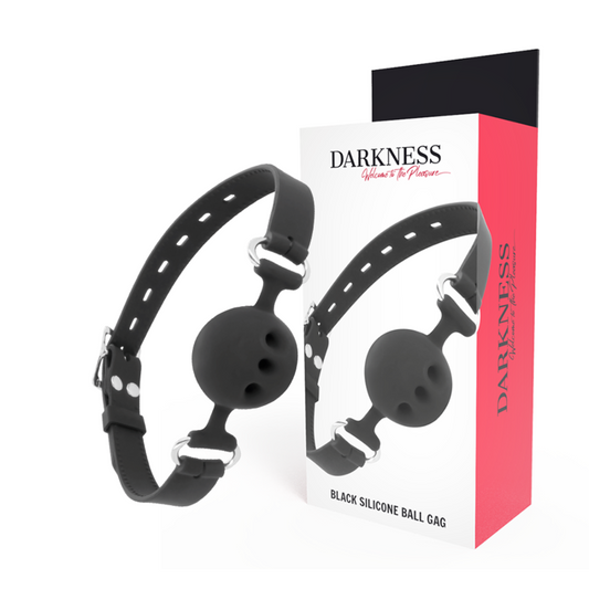 Black silicone ball gag darkness sex toys adult bondage breathable