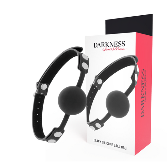 Mouth gag darkness black silicone ball gag sex toys bondage adult eather straps