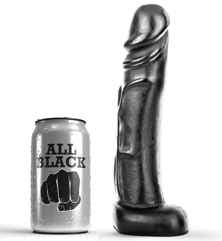 All black realistic dildo 22cm large smooth suction cup g-spot sex toys women men