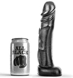 All black realistic dildo 22cm large smooth suction cup g-spot sex toys women men